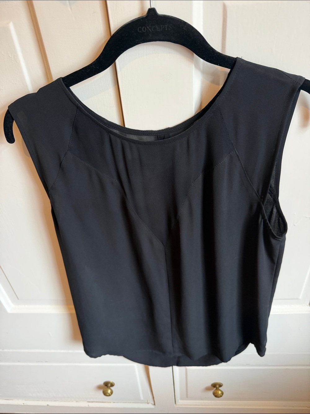 Trouve Black Sleeveless Tank Top